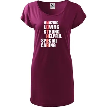 Dámské tričko DOBRÝ TRIKO Dámské tričko/šaty s potiskem Mother Velikost: 2XL, Barva: Fuksiová