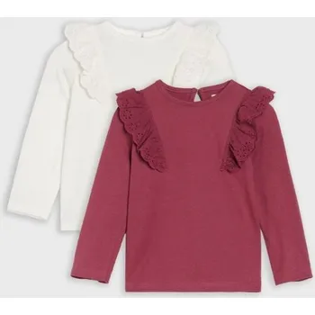 Sinsay - 2 balení triček s dlouhým rukávem - béžová - 8798E-02X - 8798E-02X-74