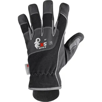 Pracovní rukavice CANIS Zimní rukavice CXS METIS W, Barva čierna, Velikost rukavic 10"