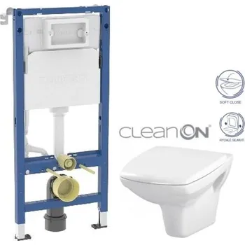 Klozet GEBERIT DuofixBasic bez tlačítka + WC CERSANIT CLEANON CARINA + SEDÁTKO 458.103.00.2 X CA2