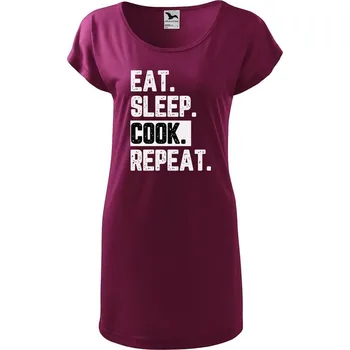 Dámské tričko DOBRÝ TRIKO Dámské tričko/šaty s potiskem Cook Velikost: L, Barva: Fuksiová