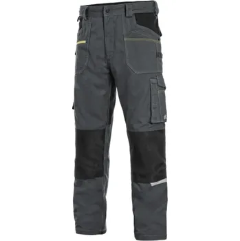 montérky CANIS NOHAVICE STRETCH PAN 170-176cm tm.SI-CN 44, Barva tmavosivo-čierna, Velikost 60