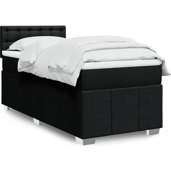 Postel Čalouněná jednolůžková postel VidaXL 80x200 cm černá