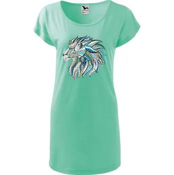 Dámské tričko DOBRÝ TRIKO Dámské tričko/šaty Hlava lva Velikost: 2XL, Barva: Mátová
