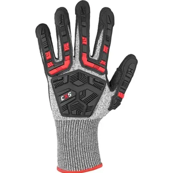 Pracovní rukavice CANIS Protipořezové rukavice CXS CUT-DEFEND IMPA s ochranou proti nárazu, Barva sivá, Velikost rukavic 10"