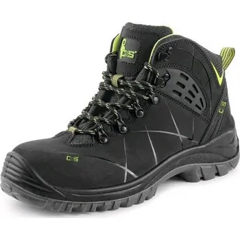 Pracovní obuv CANIS Kotníková obuv Meteor S3, černo-zelená, Barva čierno-zelená, Velikost 35