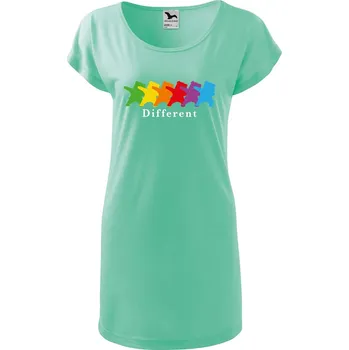 Dámské tričko DOBRÝ TRIKO Dámské tričko/šaty Different Velikost: 2XL, Barva: Mátová