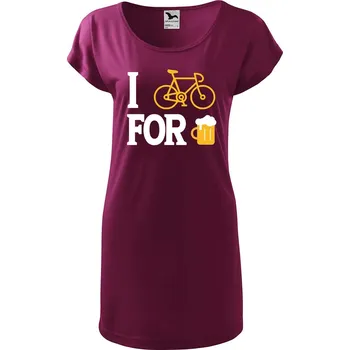 Dámské tričko DOBRÝ TRIKO Dámské tričko/šaty For beer Velikost: XL, Barva: Fuksiová