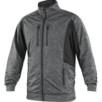 Pánská mikina CANIS Pánská mikina CXS LEONIS, šedo-černá, Barva sivo-čierna, Velikost XL