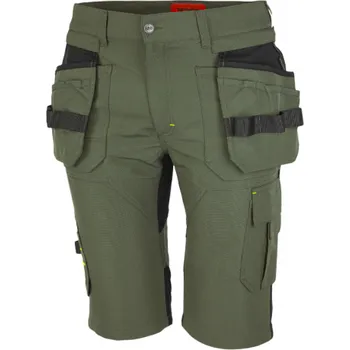 pracovní kraťasy BENNON Pánské strečové pracovní kraťasy EREBOS, zeleno-černé, Barva zeleno-čierna, Velikost 64