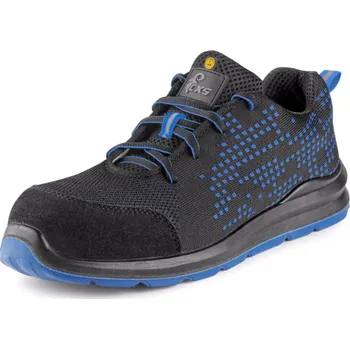Pracovní obuv CANIS Polobotka s kompozitovou špicí SILBA S1PS, černo-modrá, CXS TEXLINE, Barva čierno-modrá, Velikost 49