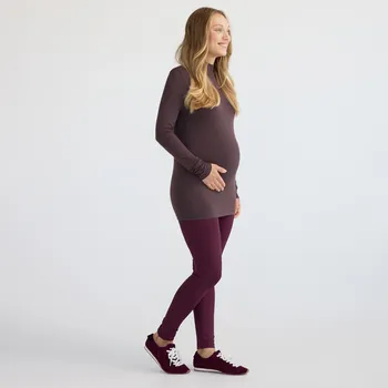 Reserved - Legíny s&nbsp;širokou pasovkou - mahagonová - 899HD-93X - 899HD-93X-XL