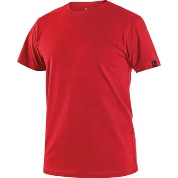 Pánské tričko CANIS Triko CXS NOLAN s krátkým rukávem, červené, Barva červená, Velikost L