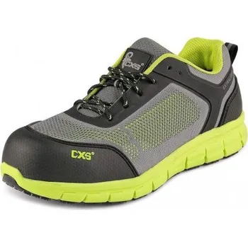 Pracovní obuv CANIS Polobotka s laminátovou špicí LAND FALSTER S1P, černo-zelená, CXS, Barva čierno-zelená, Velikost 47