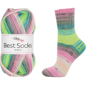 Vlna-Hep Best Socks 7411 – růžová zahrada