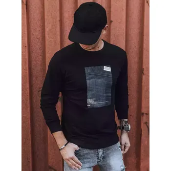 Pánská móda Pánská mikina s potiskem černé Dstreet DStreet černá 2012373