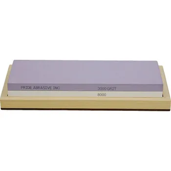 Pride Abrasive Inc. Water Stone 3000/8000 Grit Wood Box