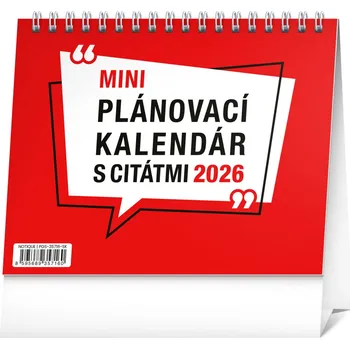 Kancelářské potřeby NOTIQUE Stolový kalendár Plánovací s citátmi 2026, 16,5 x 13 cm