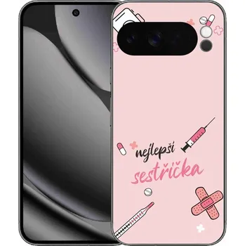 Pouzdro na mobilní telefon Gelový kryt mmCase na Google Pixel 10 Pro XL - nejlepší sestřička růžové pozadí