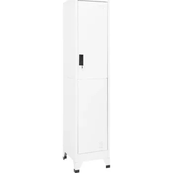 Komoda zahrada-XL Uzamykatelná skříň bílá 38 x 45 x 180 cm ocel 339772