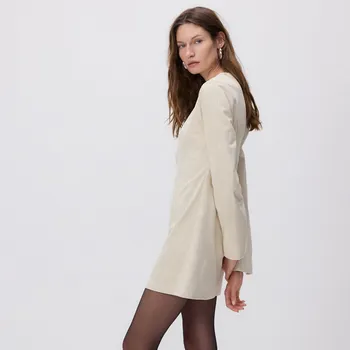 Dámské šaty Reserved - Mini šaty - béžová - XV493-08X - XV493-08X-S