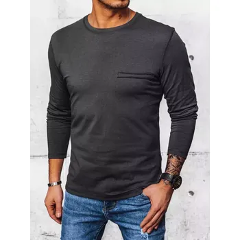 Pánské tričko s dlouhým rukávem Barva tmavě šedá DSTREET DStreet šedá 2180949