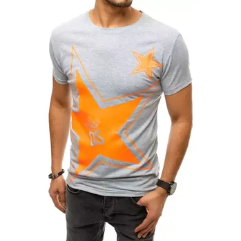 Pánské tričko Pánské tričko s potiskem světle šedé Dstreet DStreet šedá 1509968