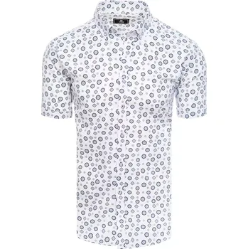 Pánské oblečení Pánská košile DStreet DStreet bílá | šedá 2253565