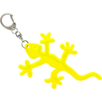 Reflexní přívěšek na klíče, ještěrka žlutá, 1 ks
