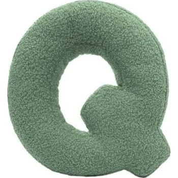 Dekorace do dětského pokoje MEALINI Plyšové písmeno Zelené Q