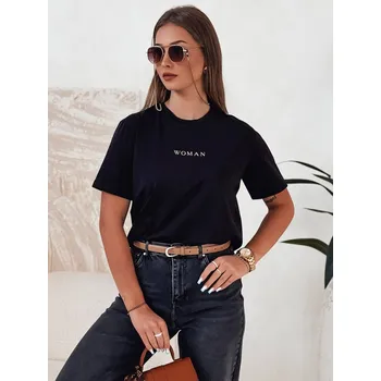 Pánské oblečení Černé triko WOMAN DStreet černá | hnědá 3239671