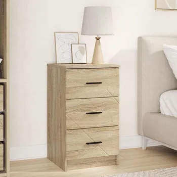 Noční stolek vidaXL Noční skříňka dub sonoma 38 x 38 x 66 cm Kompozitní dřevo [883376]