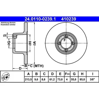 Brzdový kotouč Brzdový kotouč ATE 24.0110-0239.1