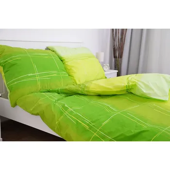 Povlečení Bavlněný povlak na polštář 70x90 - Cákance zelené II.jakost Zapínání: zip, Velikost polštáře: 70x90