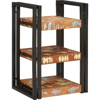 Noční stolek vidaXL Noční stolek 2 pcs Hnědo-černá Reklamované masivní dřevo [4016733]