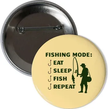 Odznáček s potiskem Placka - rybářův rozvrh