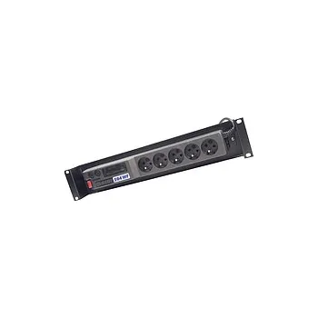 Rozvaděč Napajeci panel ACAR A-504, 3m ,5 pozic, přep.ochrana, vana do 19" racku