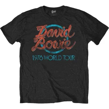 David Bowie 1978 World Tour 2 Black XL Tričko