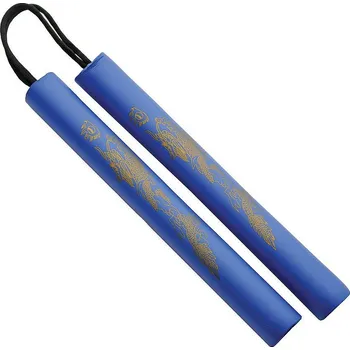 Teleskopický obušek Cvičné Nunchaku Molitanové Modré