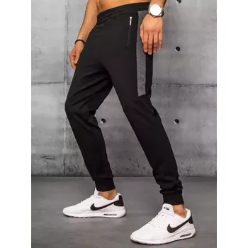 Pánské oblečení Pánské teplákové kalhoty černé Dstreet DStreet černá | šedá 3237494