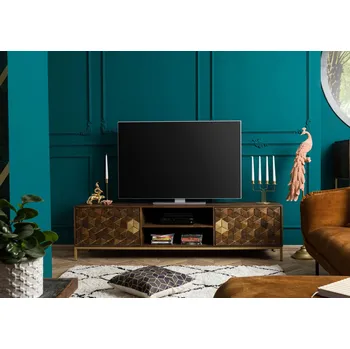 Televizní stolek DIAMANTOVÁ TV-deska mango 190x45x50 hnědá, olejovaná