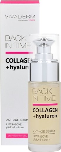 Vivaco Vivaderm Liftingové pleťové sérum COLLAGEN + hyaluron BACK IN TIME 30 ml