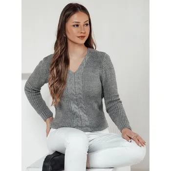 Pánský svetr Svetr CASVINA jasnosivý DStreet bílá | šedá 3215325