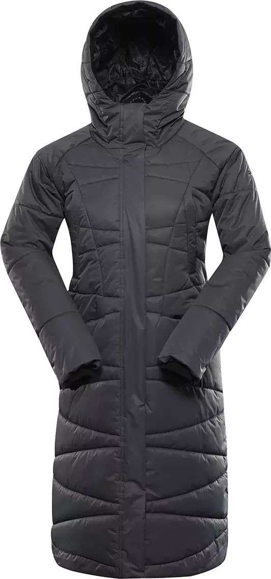 Dámský kabát ALPINE PRO GOLENA velikost M-L dk. true gray
