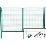 Brána Strend Pro METALTEC DUO, 3580/1450/100x50 mm, zelená, dvojkrídlová, záhradná, ZN+PVC, RAL6005