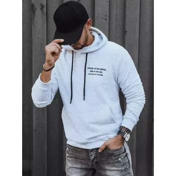 Pánské oblečení Pánská mikina s kapucí Barva šedá DSTREET DStreet šedá | světle modrá 2053668