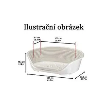 Pelíšek pro psa Pelech plast SIESTA DLX 2 modrý 49x36x17,5cm FP 1ks