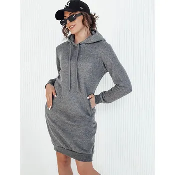 Dámské šaty Dámské mikinové šaty GARNET tmavě šedé Dstreet DStreet šedá 3044884
