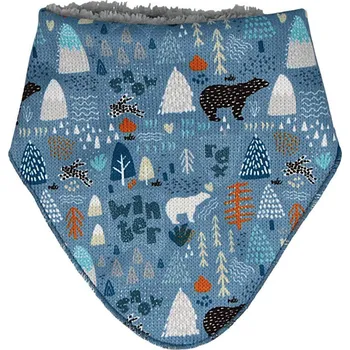 Nákrčník RDX Zimní nákrčník wellsoft na suchý zip Zimní zvířátka modrá Vel. 1