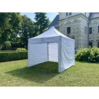 Zahradní altán Nůžkový párty stan 3x3 m STEEL HEXAGON Barva opláštění: 1A - BÍLÁ